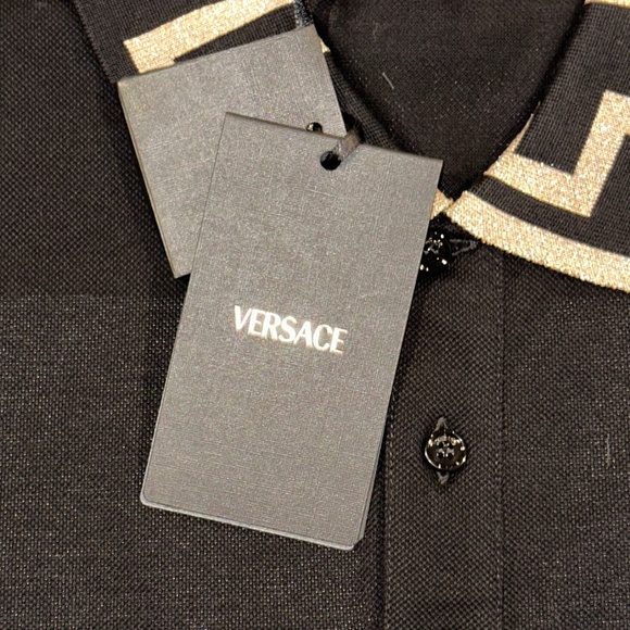Versace Medusa Head Patch Polo Shirt $450 size XL(52) - Picture 4 of 13